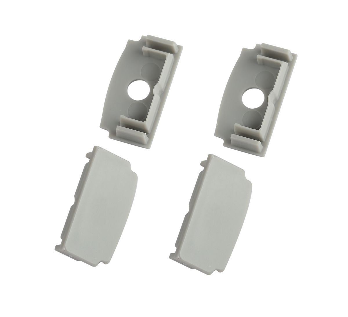 Набор заглушек Эра 6114-3 для профиля 6114 2шт глухие 2шт с отверстием