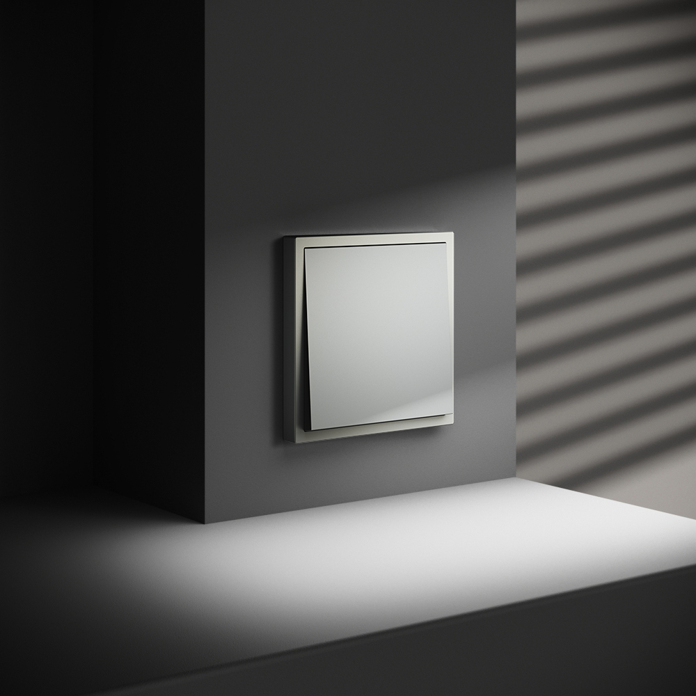 Выключатель одноклавишный Voltum S70 VLS010105 (сталь)