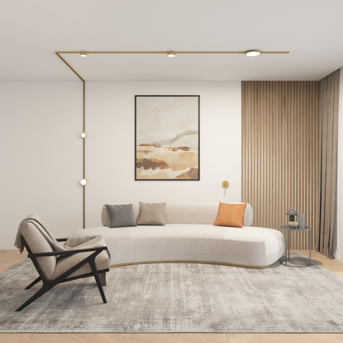 Трековый однофазный светильник Denkirs Shine flow DK5763-SB