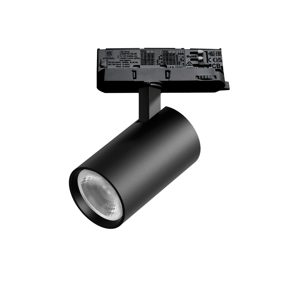 Трековый трехфазный светильник Quattro LED 36G с адаптером Lightstar Alta Base A5147QT36G (215147 + 594037 + 215103)