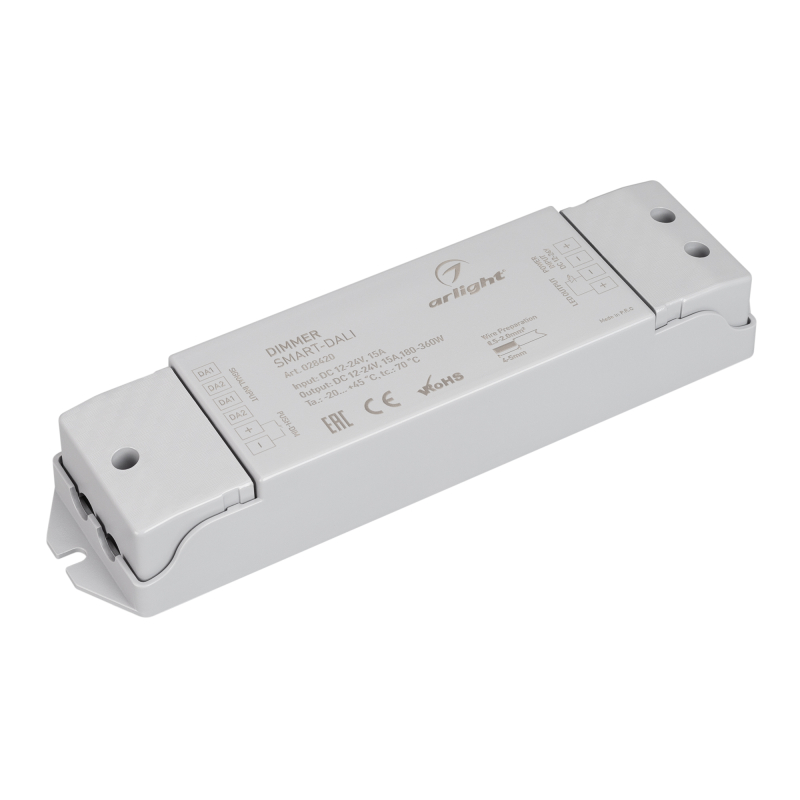 Диммер Arlight Smart-Dali (12-24V, 1x15A) 028420 Диммер Arlight Smart-Dali (12-24V, 1x15A) 028420