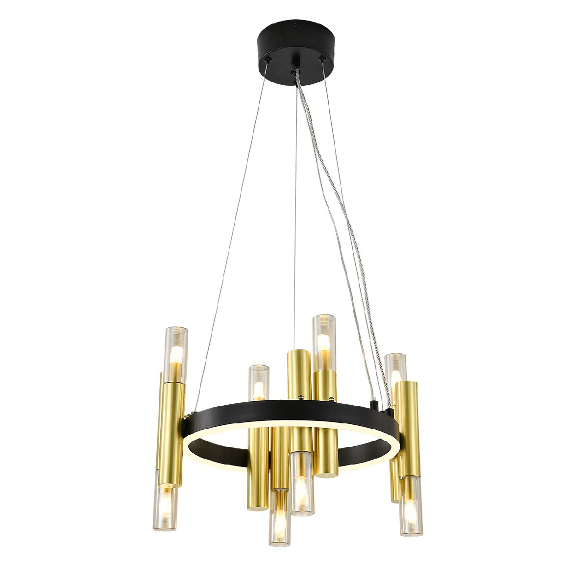 Подвесная люстра Indigo Fiamma 13027/8P Black V000106L Подвесная люстра Indigo Fiamma 13027/8P Black V000106L