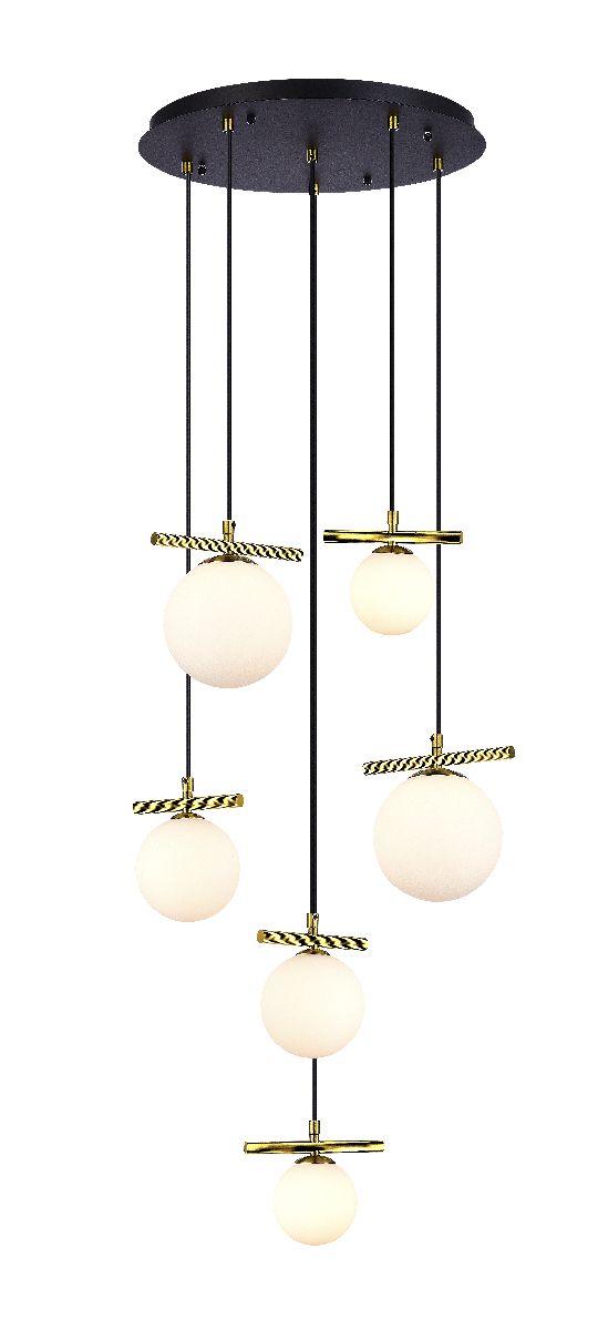 Каскадная люстра iLamp Golden 2134-6D BR+MBK