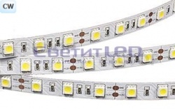 Лента LED, IP33, 12V, SMD5050, 14.4W/м, 60LED/м, белый ультра холодный