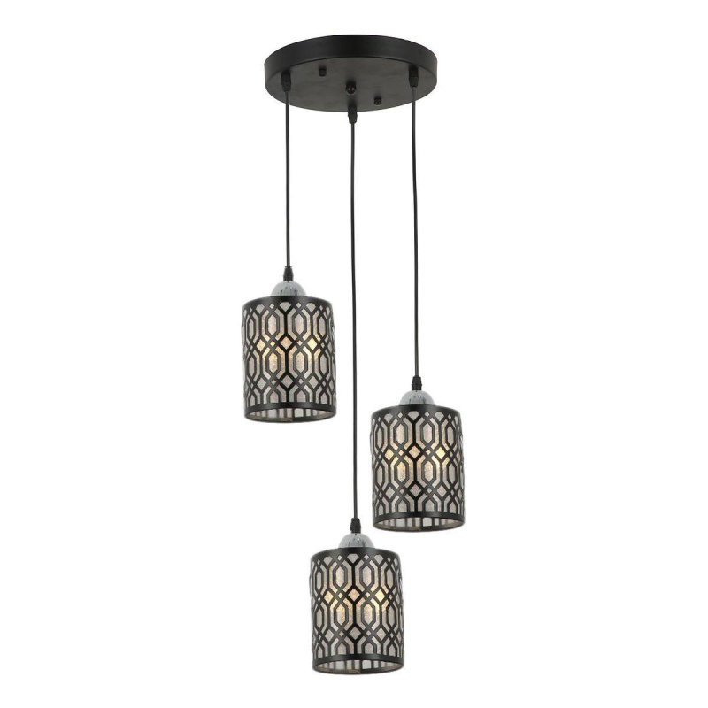 Подвесная люстра IMEX MD.6145-3-P BK+CH Подвесная люстра IMEX MD.6145-3-P BK+CH