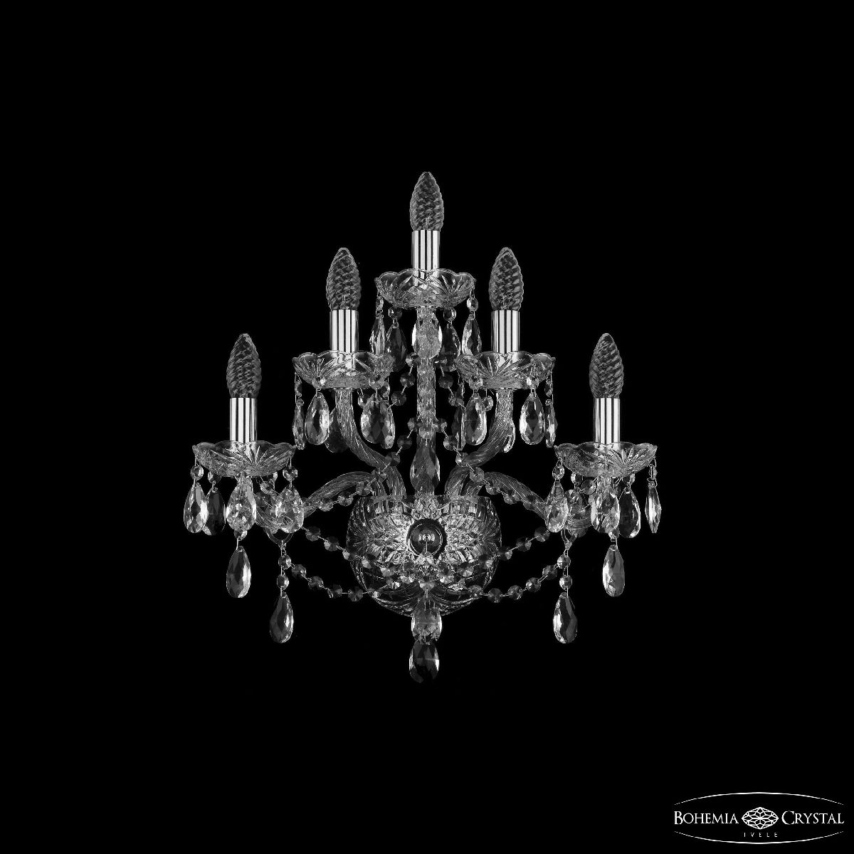 Бра Bohemia Ivele Crystal 1415B/2+2+1/165 Ni Бра Bohemia Ivele Crystal 1415B/2+2+1/165 Ni