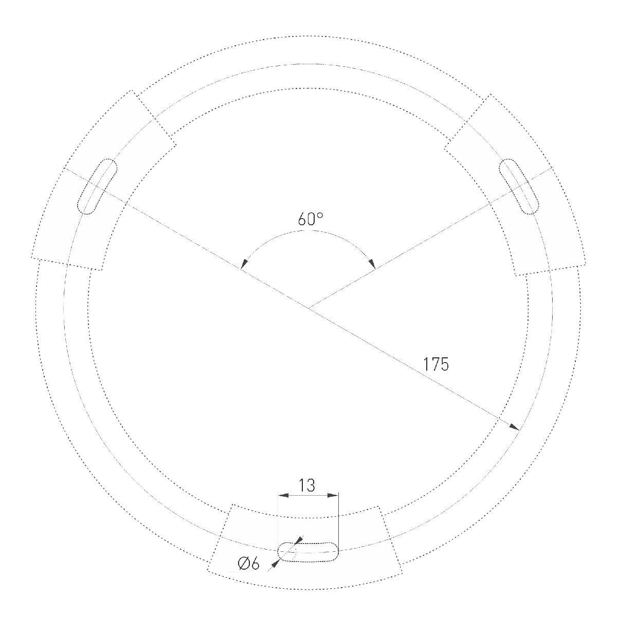 Накладной светильник Arlight IM-RONDO-EMERGENCY-3H-R400-40W Warm3000 (BK, 120 deg, 230V) 039650
