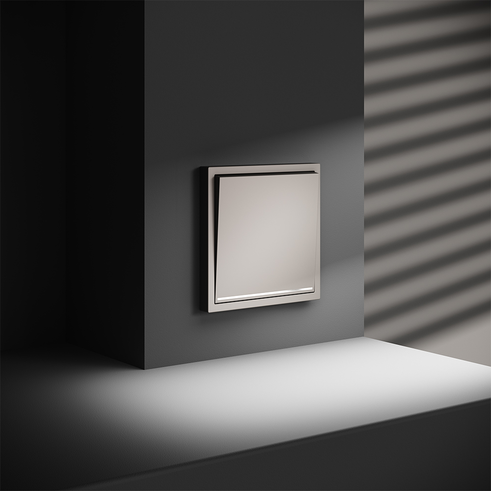 Выключатель одноклавишный с подсветкой Voltum S70 VLS010203 (кашемир)