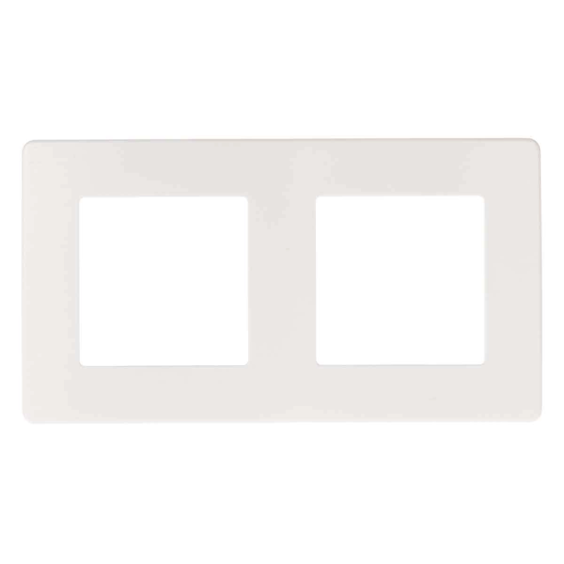 Рамка 2-постовая ЭРА 12 сатин белый 12-5102-01 Б0052509