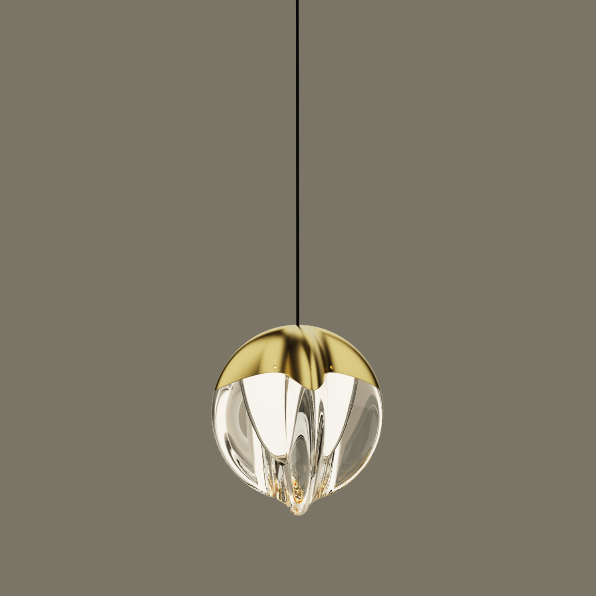 Подвесной светильник Delight Collection MD24001033-1A gold/clear Подвесной светильник Delight Collection MD24001033-1A gold/clear