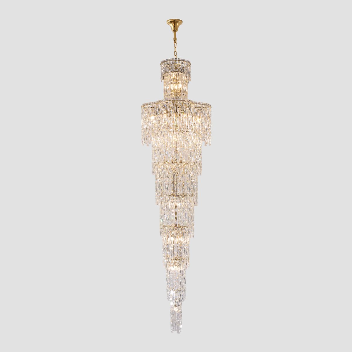 Каскадная люстра Crystal Lux ABRIL SP28 GOLD