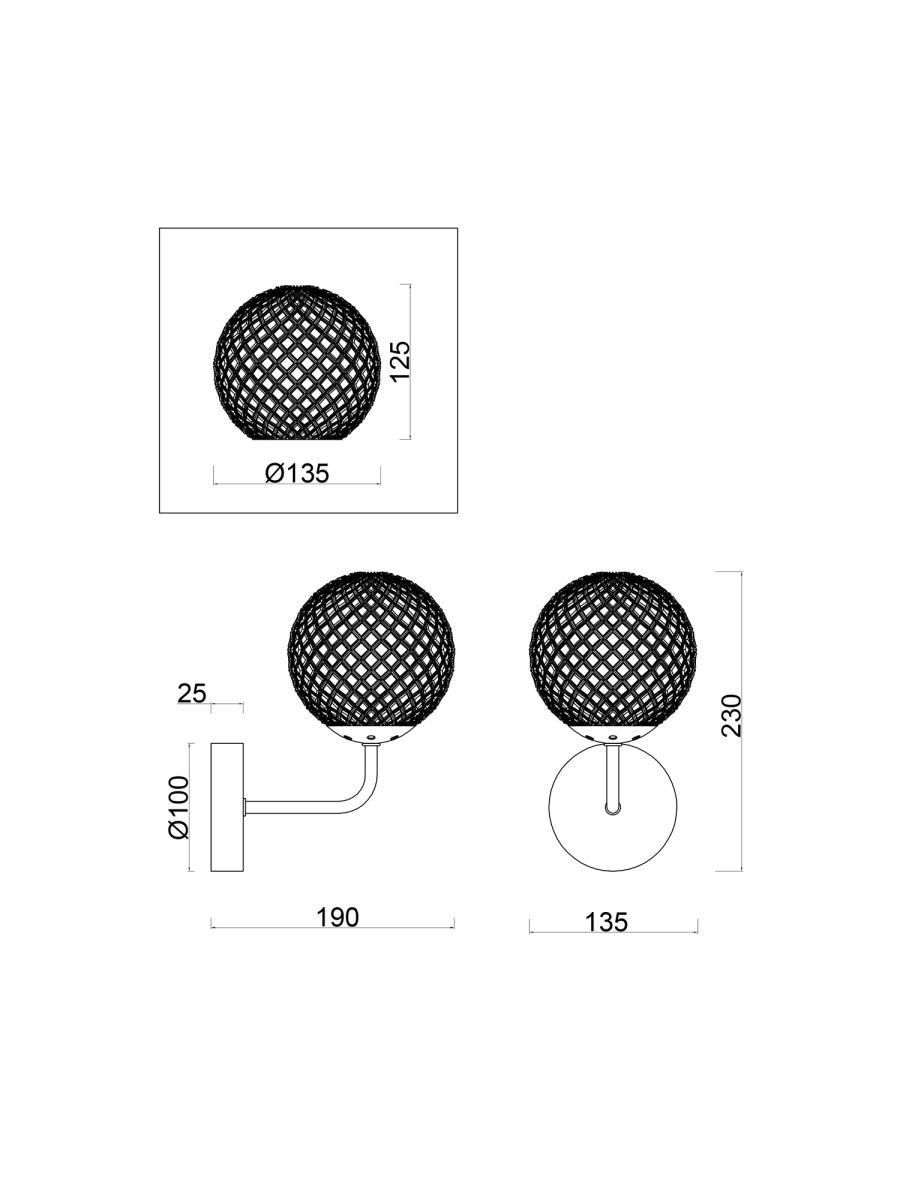 Бра Freya Navel FR8016WL-01BBS