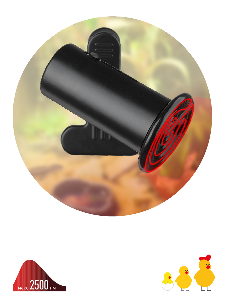 Светильник для рептилий Эра FITO-E27-CLIP Б0053292