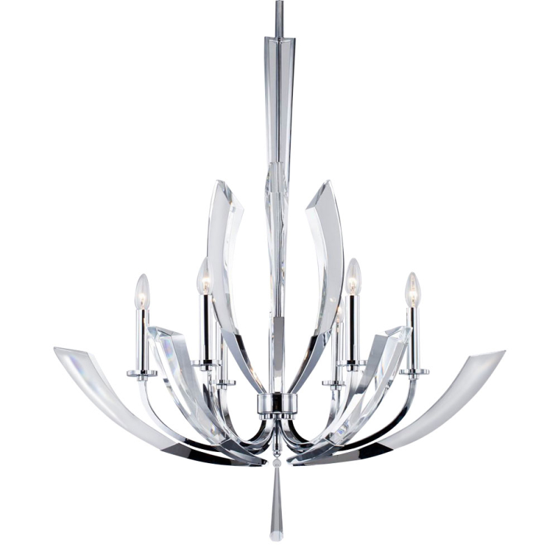 Подвесная люстра Delight Collection Ice Kingdom P68028L-6 chrome Подвесная люстра Delight Collection Ice Kingdom P68028L-6 chrome