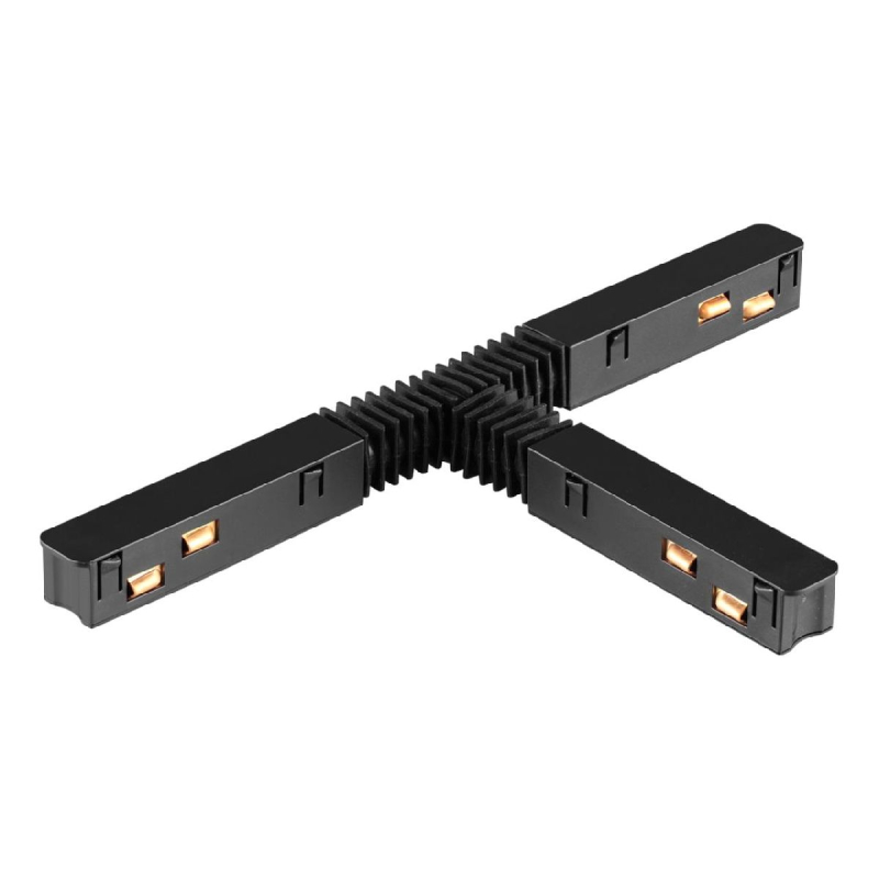 Соединитель гибкий токопроводящий T-образный для низковольтного шинопровода Novotech Flum 135176 Соединитель гибкий токопроводящий T-образный для низковольтного шинопровода Novotech Flum 135176