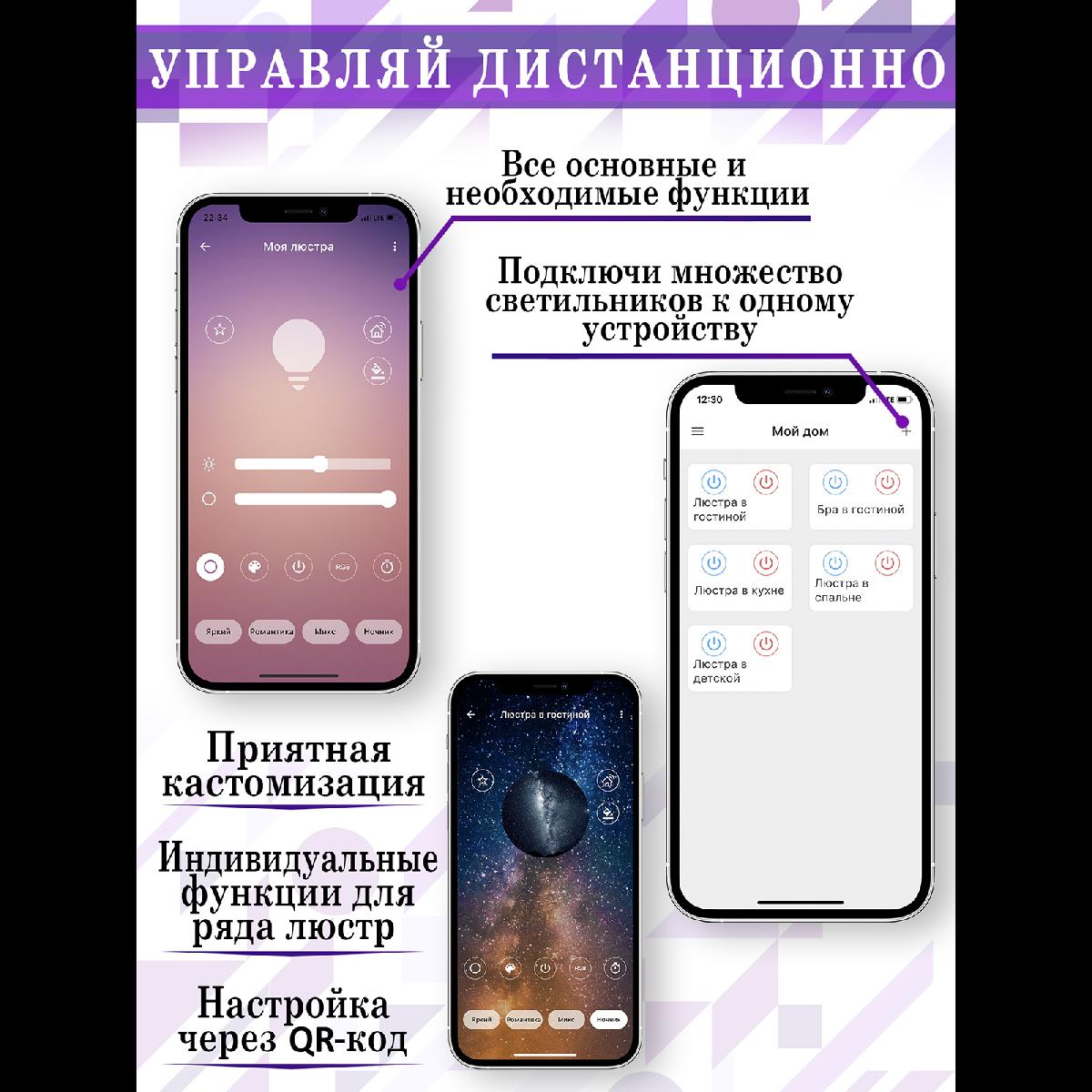Подвесная люстра Natali Kovaltseva Andromeda I LED LAMPS 81284