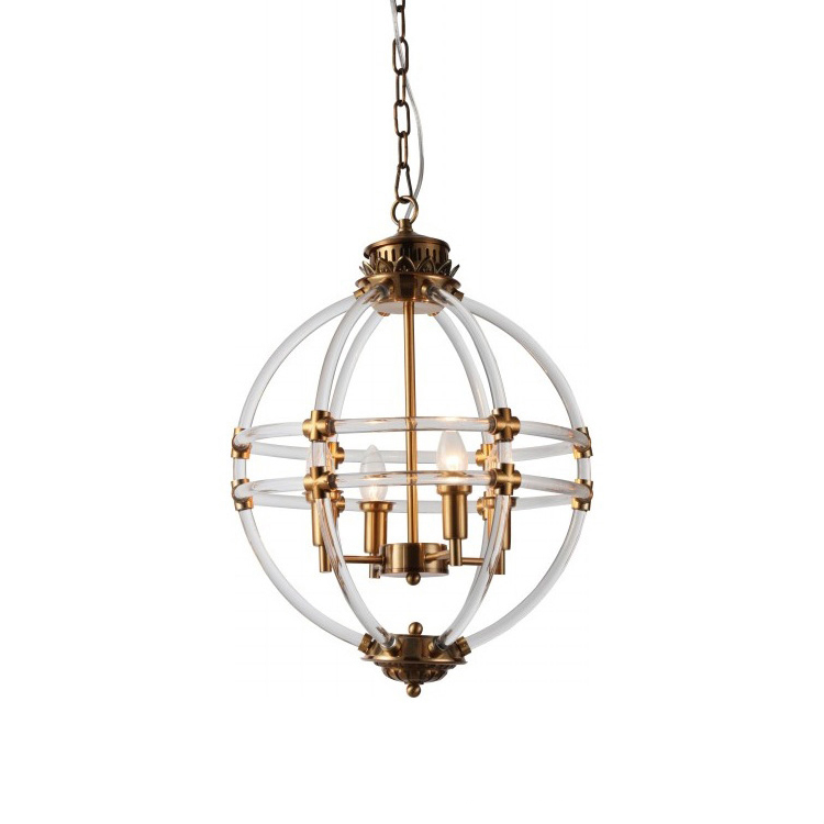 Подвесная люстра Delight Collection Impero KM0766P-4 brass Подвесная люстра Delight Collection Impero KM0766P-4 brass