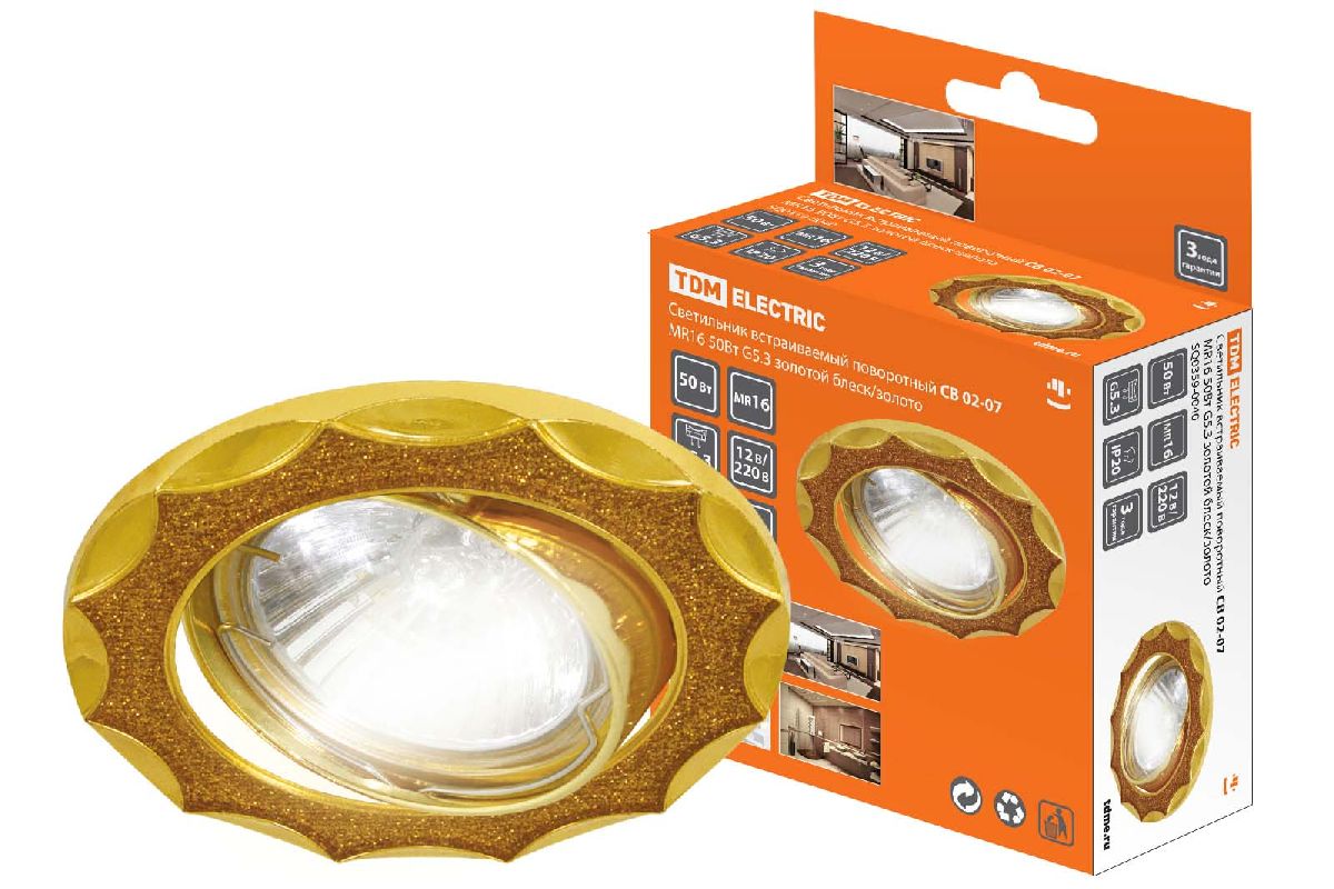 Встраиваемый светильник TDM Electric СВ 02-07 SQ0359-0040 Встраиваемый светильник TDM Electric СВ 02-07 SQ0359-0040