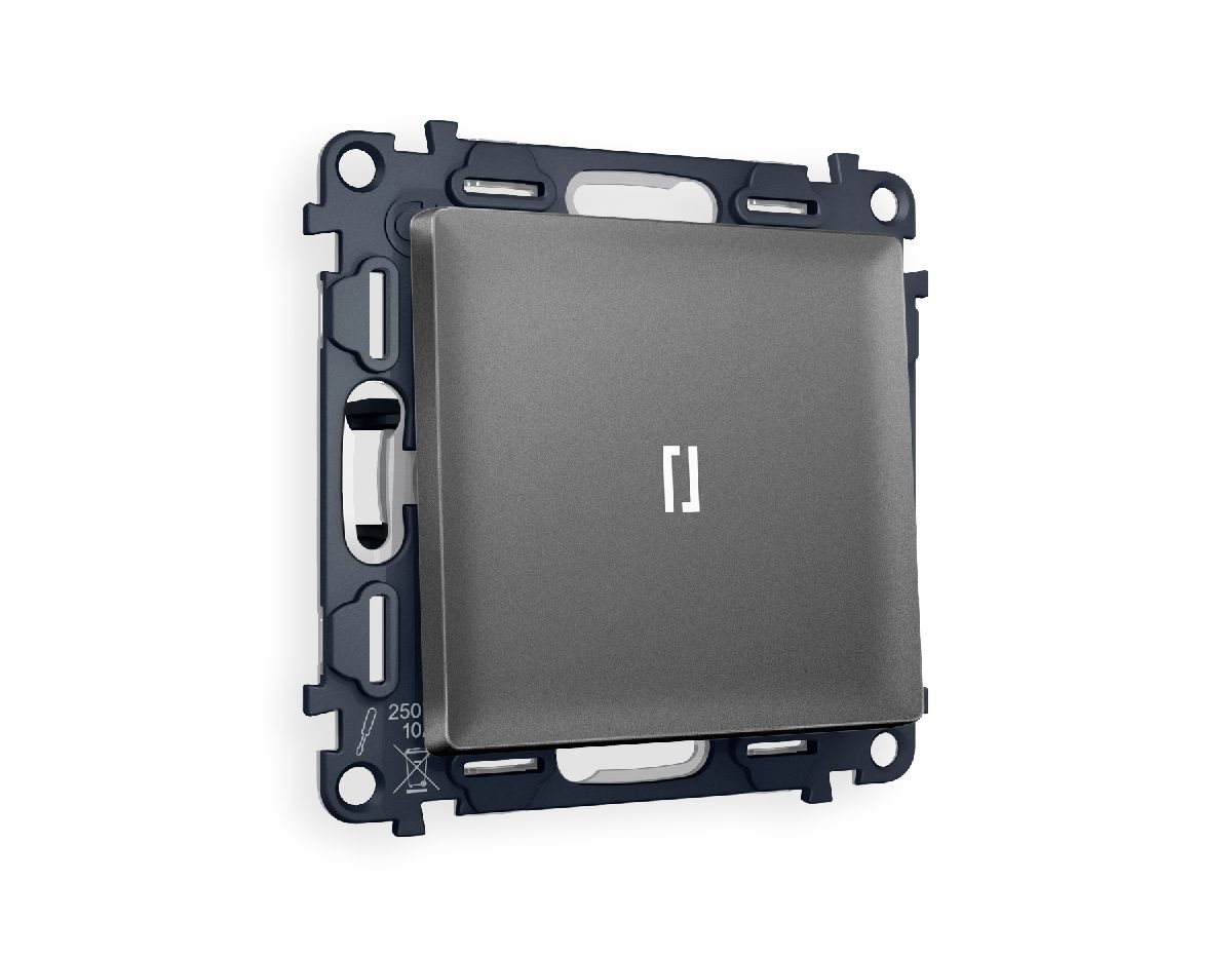 Комплект механизма 1-кл проходного выключателя с подсветкой Ambrella Volt Alfa MA652035