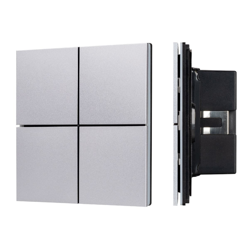 Кнопочная панель Arlight KNX-304-23-IN Silver BUS, Frameless 039662 Кнопочная панель Arlight KNX-304-23-IN Silver BUS, Frameless 039662