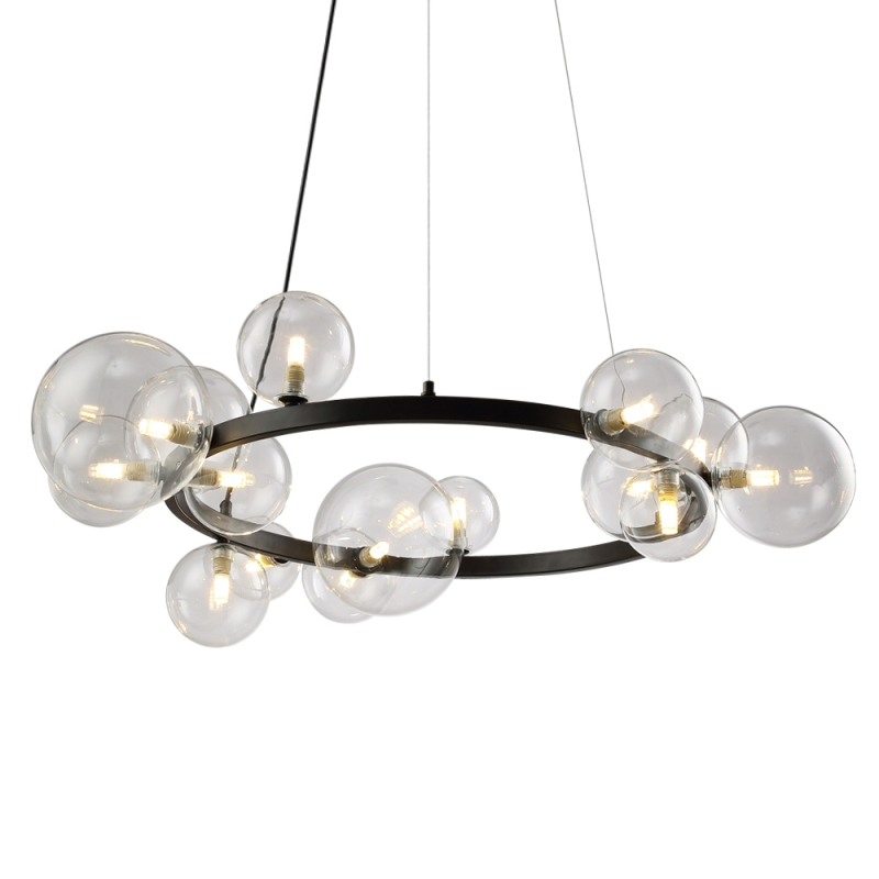Подвесной светильник Delight Collection Art Deco Bubble OMG1075R black/clear Подвесной светильник Delight Collection Art Deco Bubble OMG1075R black/clear