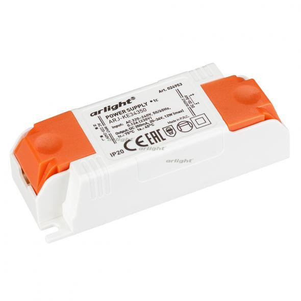 Блок питания Arlight ARJ-KE34350 (12W, 350mA) 024953 Блок питания Arlight ARJ-KE34350 (12W, 350mA) 024953