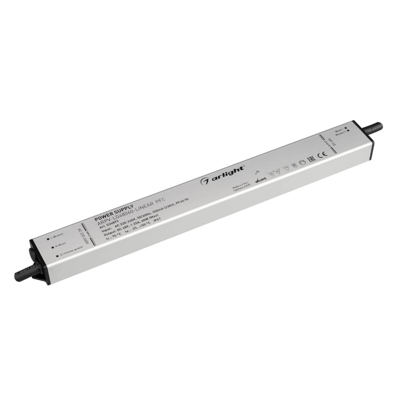 Блок питания Arlight ARPV-LG48060-Linear-PFC (48V, 1.25A, 60W) 034893 Блок питания Arlight ARPV-LG48060-Linear-PFC (48V, 1.25A, 60W) 034893