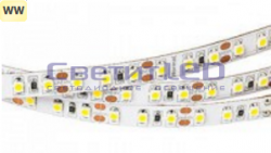 Лента LED, IP33, 12V, SMD3528, 9.6W/м, 120LED/м, белый теплый, эконом