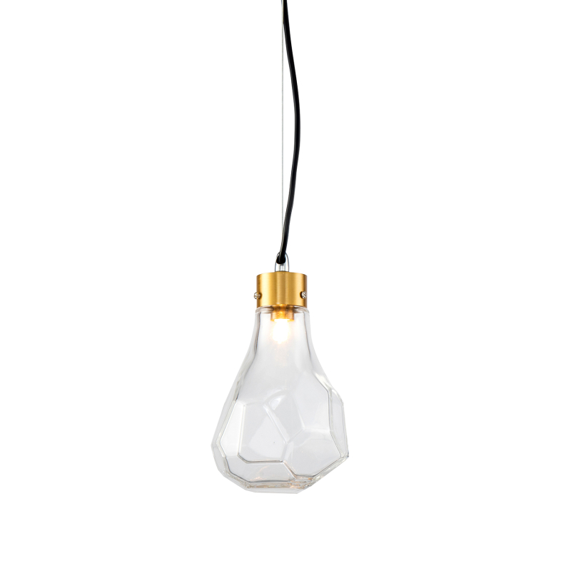 Подвесной светильник Delight Collection KR1197 KR1197P-1 brass/clear Подвесной светильник Delight Collection KR1197 KR1197P-1 brass/clear