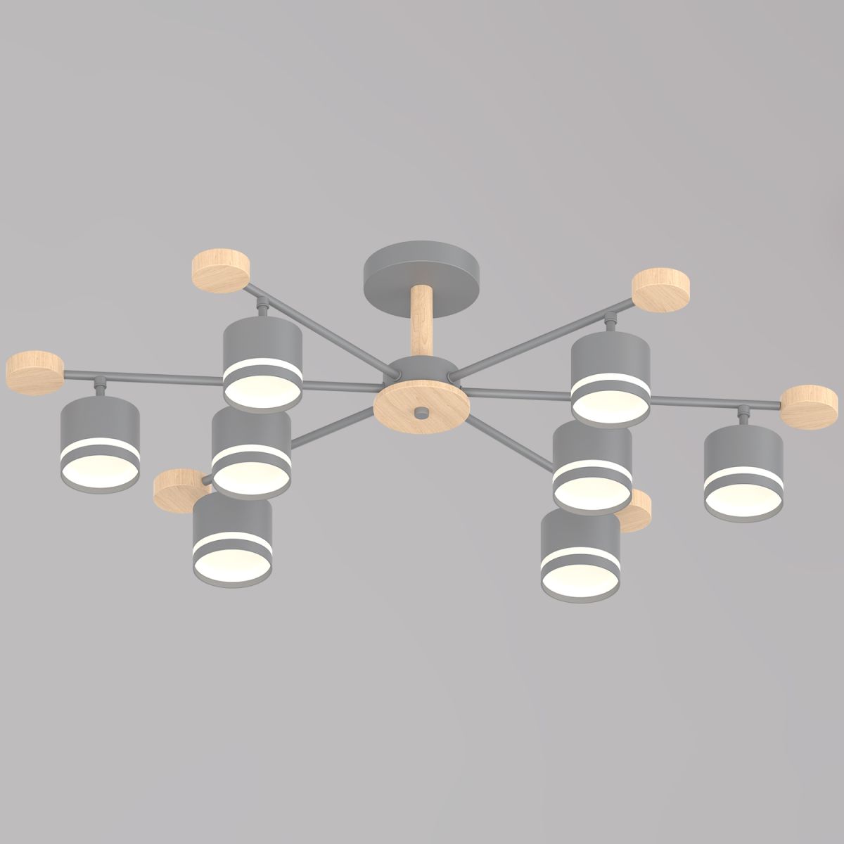 Люстра на штанге Reluce 78730-0.3-08 GX53 GREY+WOOD