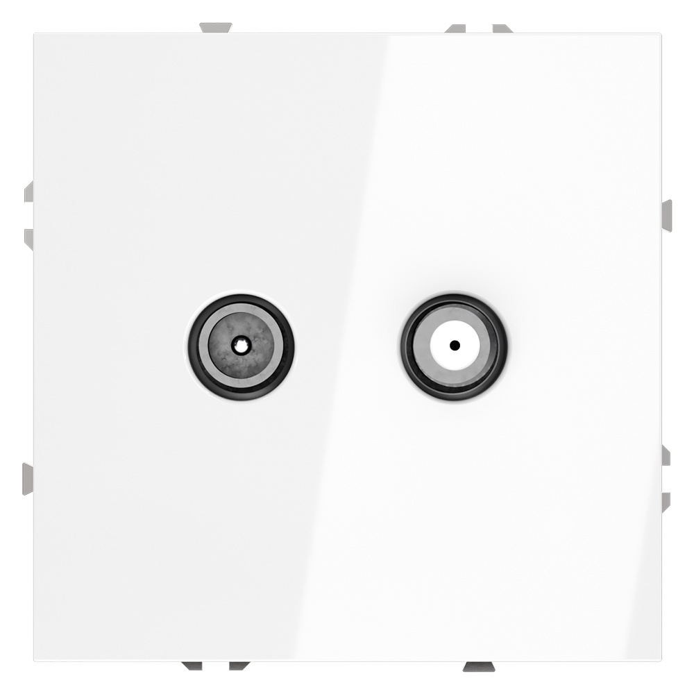 Розетка телевизионная Voltum S70 VLS060401 (белый глянцевый)