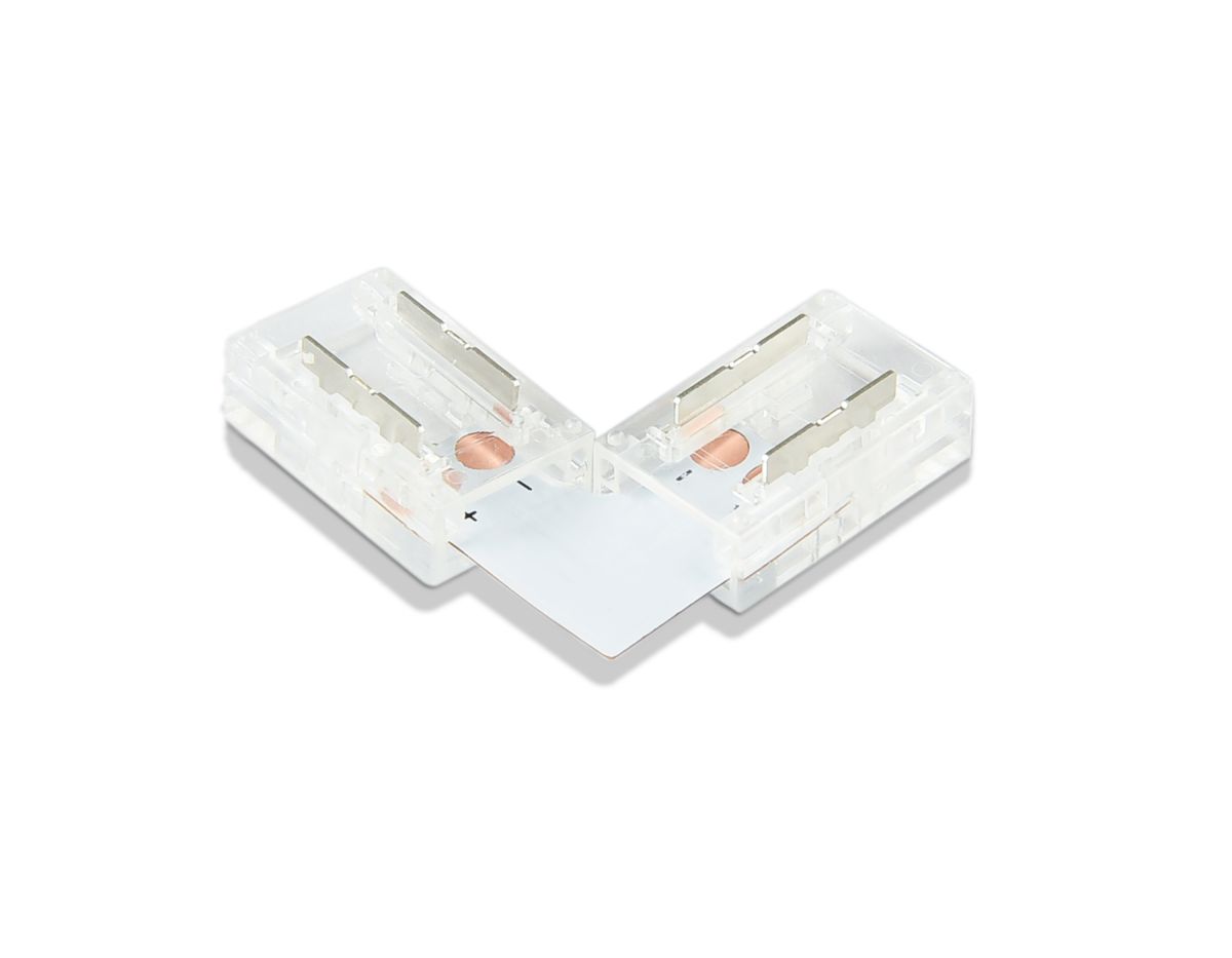 Соединитель угловой L для светодиодной ленты COB 8mm 12/24V (2 конт.) GS6851 (5шт) Ambrella Light Illumination GS6851
