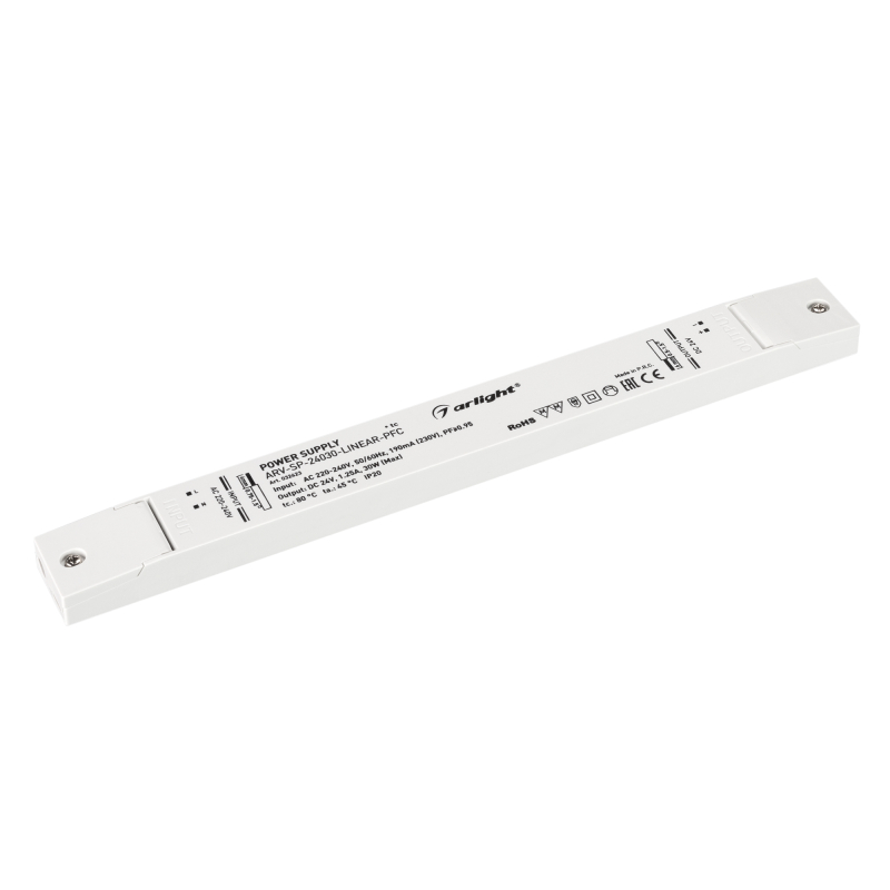 Блок питания Arlight ARV-SP-24030-Linear-PFC (24V, 1.25A, 30W) 032623 Блок питания Arlight ARV-SP-24030-Linear-PFC (24V, 1.25A, 30W) 032623
