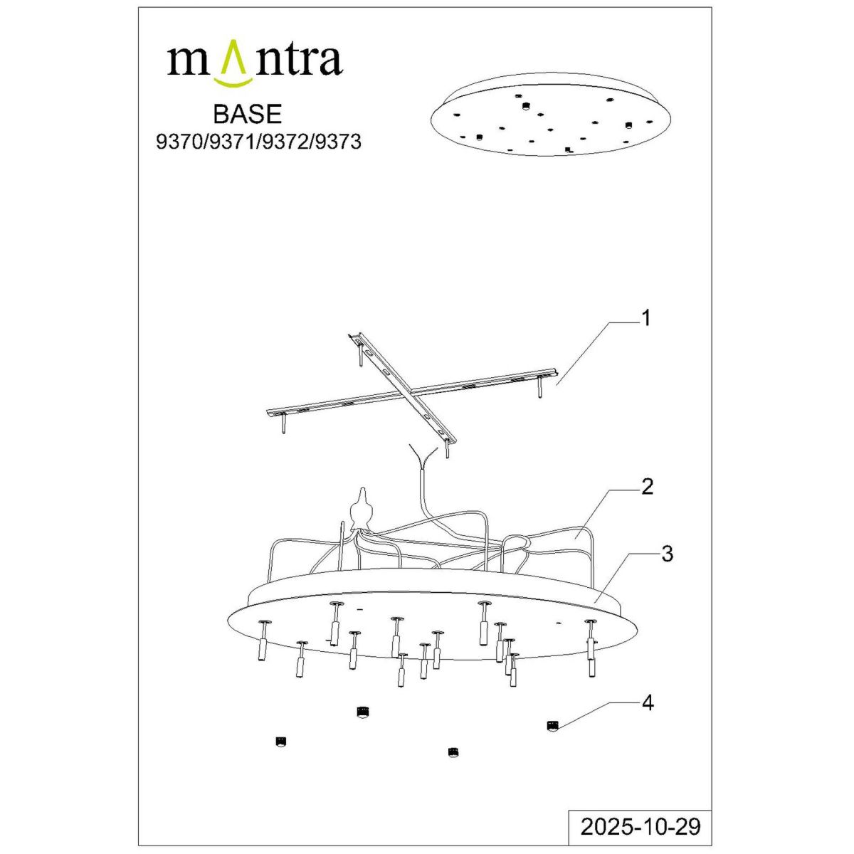 Подвесная люстра Mantra Boomerang 9370+9235 (14L)