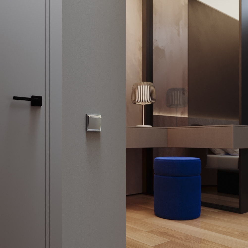 Выключатель встраиваемый Voltum S70 карточный 16А, (шелк) VLS010704