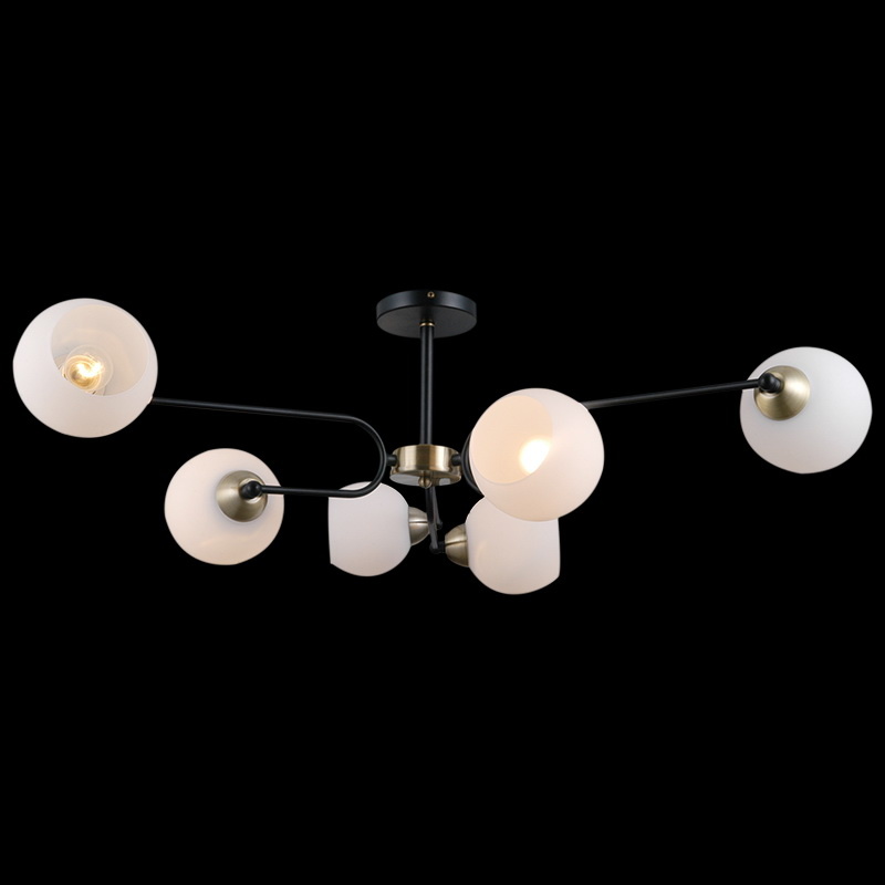 Люстра на штанге Illumico IL0249-6CSQ-79 BK AB Люстра на штанге Illumico IL0249-6CSQ-79 BK AB