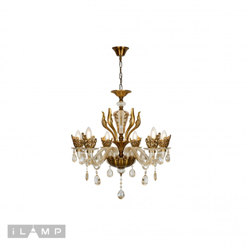 Подвесная люстра iLamp Asia 61078-6 BR Подвесная люстра iLamp Asia 61078-6 BR
