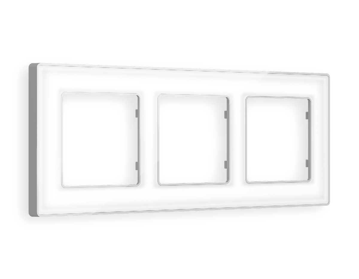 Рамка трехместная Ambrella Volt Arctic AF580133