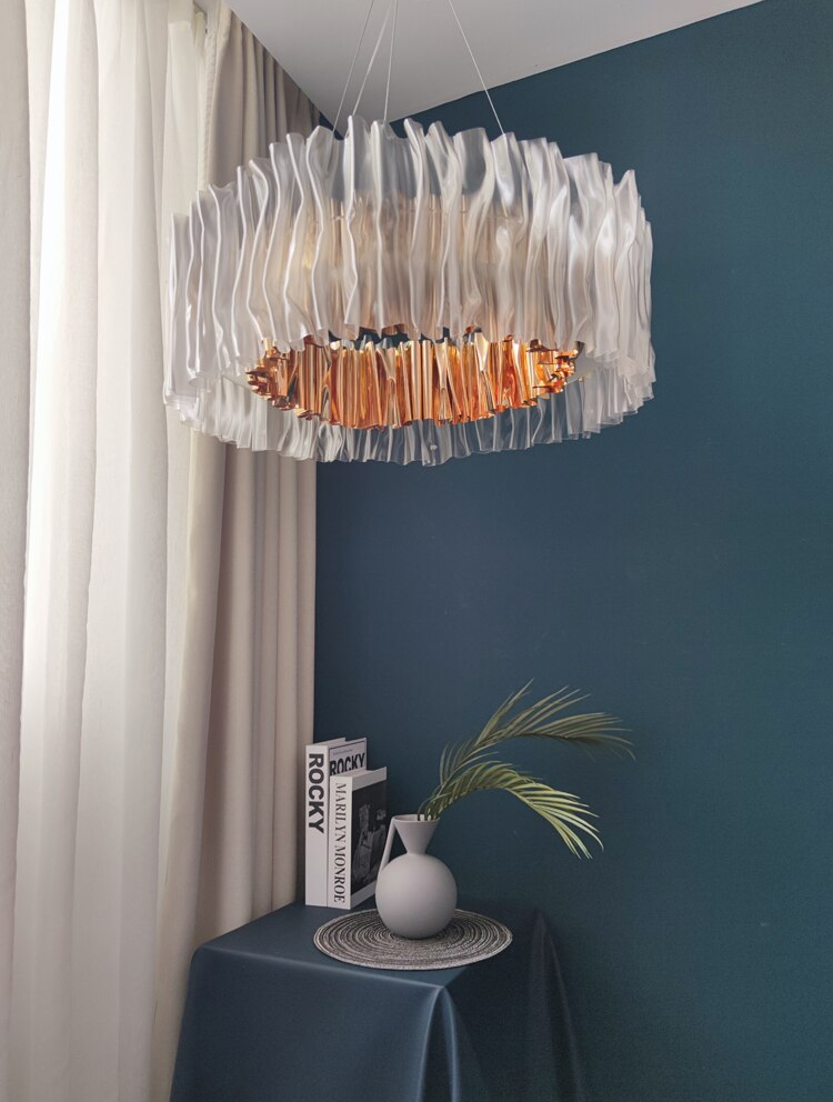 Подвесная люстра DeLight Collection Accordeon 10310P-780 white/gold