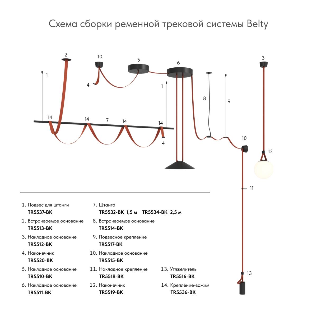 Накладное основание Denkirs Belty Base TR5515-BK
