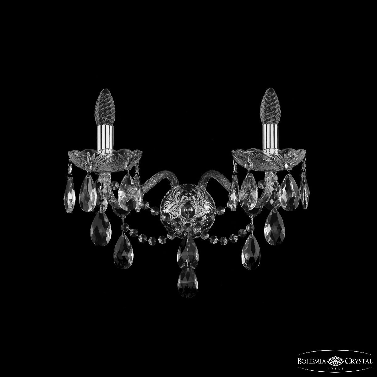 Бра Bohemia Ivele Crystal 1415B/2/200/XL Ni Бра Bohemia Ivele Crystal 1415B/2/200/XL Ni