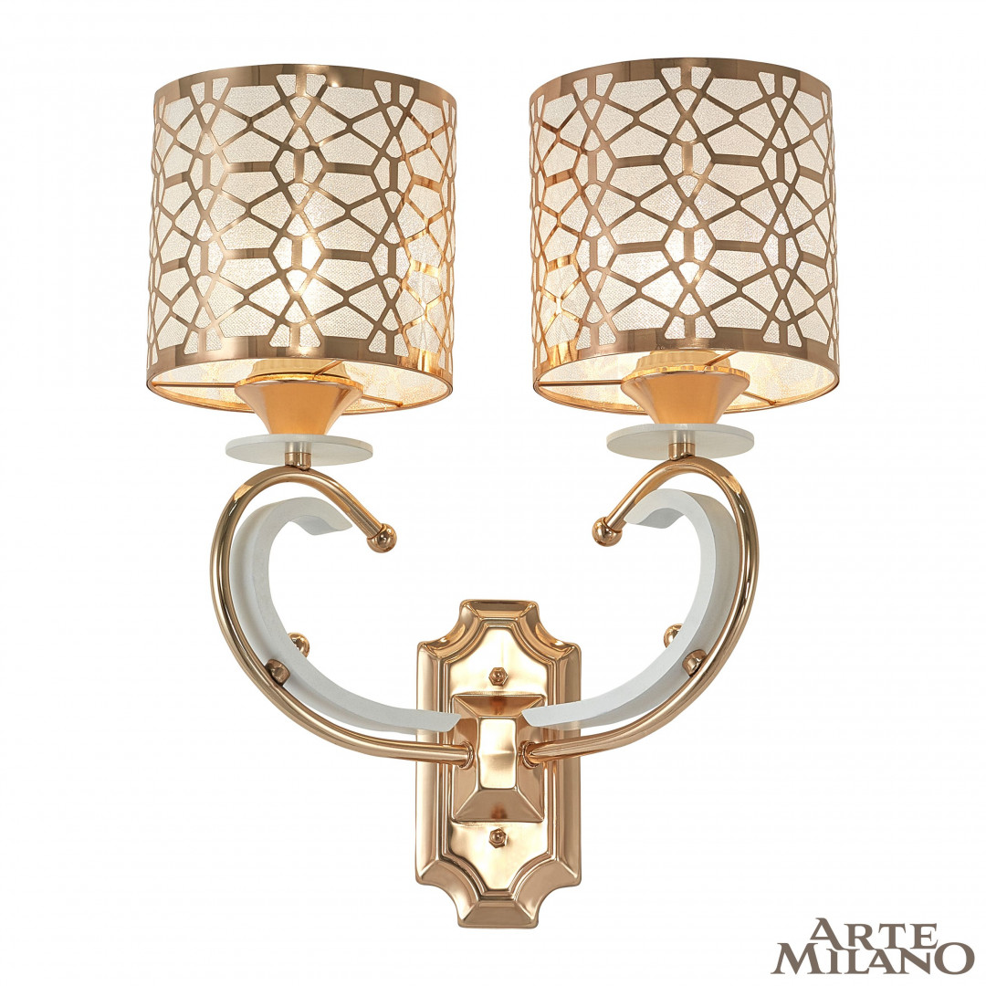 Бра Arte Milano Florentia-1237 301237/2W Wh/Gd Бра Arte Milano Florentia-1237 301237/2W Wh/Gd