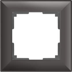 Рамка на 1 пост, серо-коричневый, Fiore, WL14-Frame-01