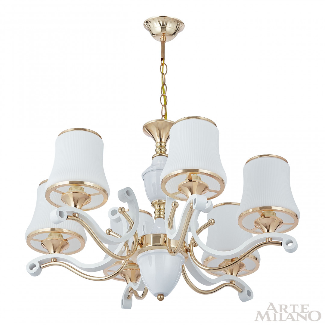 Подвесная люстра Arte Milano Florentia-3987 303987/6 Wh/Gd