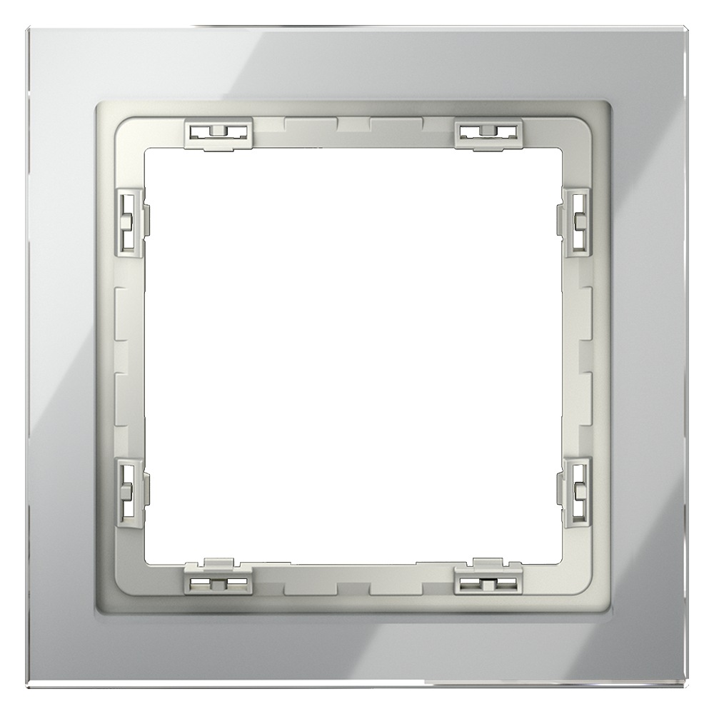 Рамка на 1 пост Voltum S70 VLS110105 (сталь, стекло)