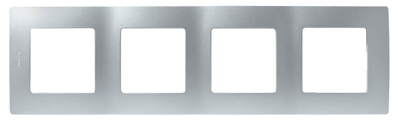 Рамка 4-постовая Legrand Etika алюминий 672554