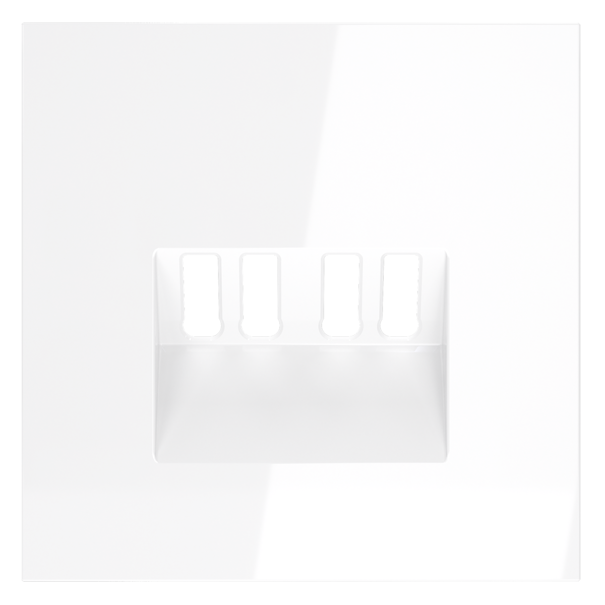 Накладка для розетки акустической 4-местной  Voltum S70 (белый глянцевый) VLS001501