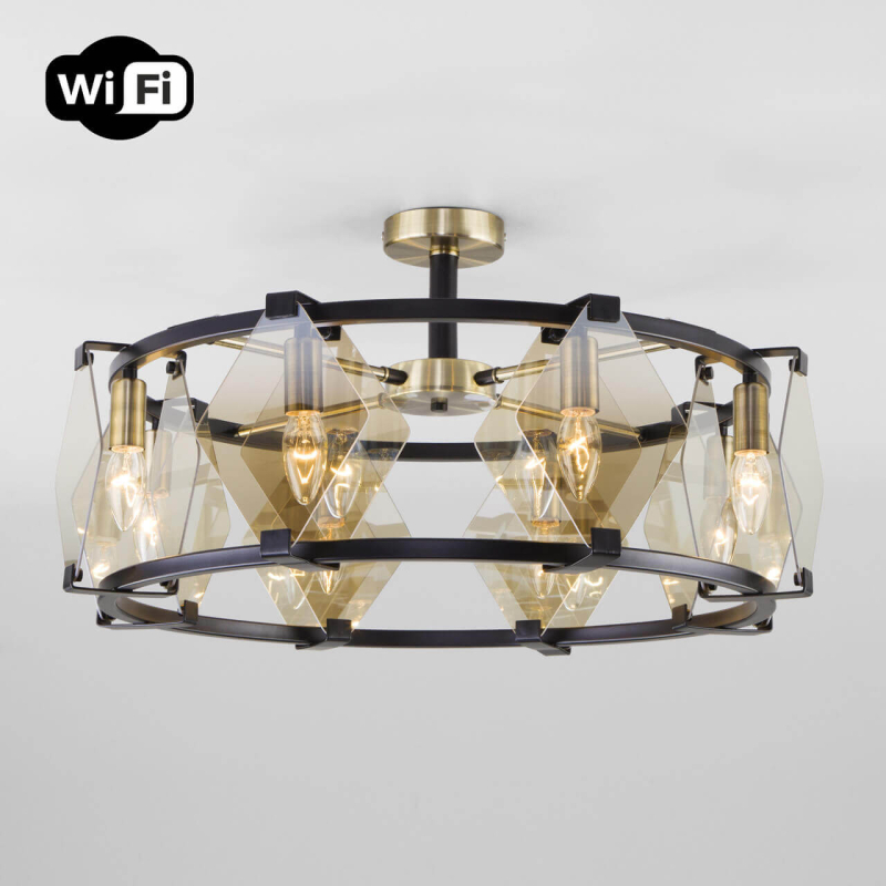 Потолочная люстра Eurosvet Aragon 60126/8 черный Smart (60116/8) Потолочная люстра Eurosvet Aragon 60126/8 черный Smart (60116/8)