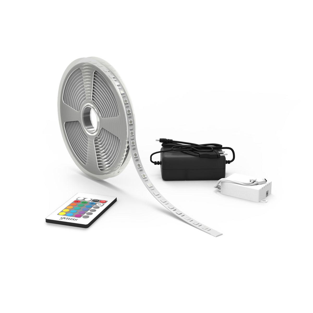 Светодиодная лента Gauss Basic 12В 5050 10Вт/м RGB 3м IP20 BT041