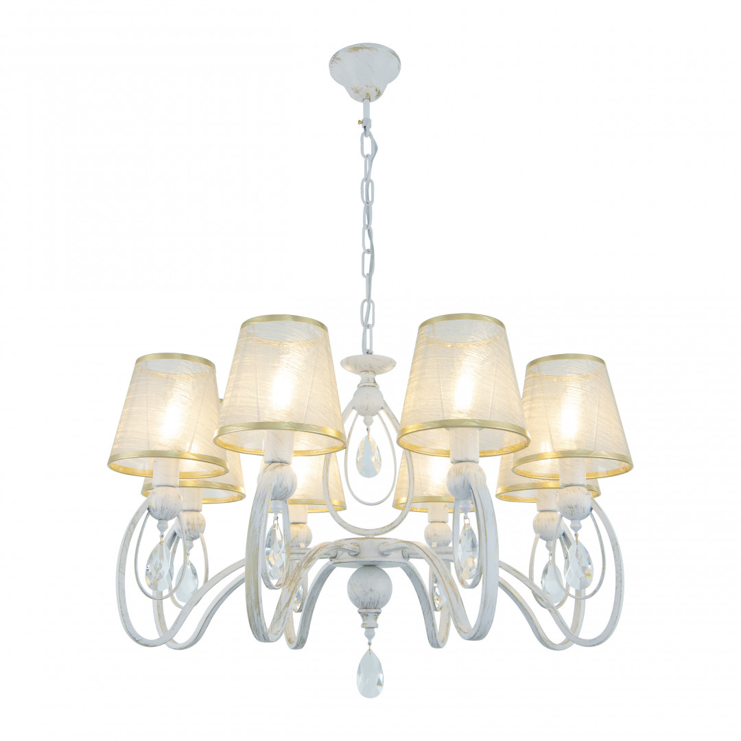 Подвесная люстра Arte Milano 347203/8 WT+G Подвесная люстра Arte Milano 347203/8 WT+G